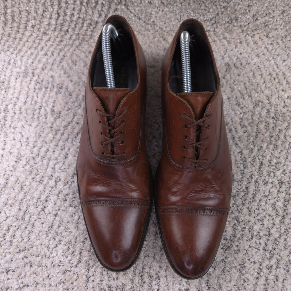 To Boot New York Shoes Mens Size 9 *NEW‎ SOLES* Cap Toe Dress Lace Up Leather - Picture 7 of 15